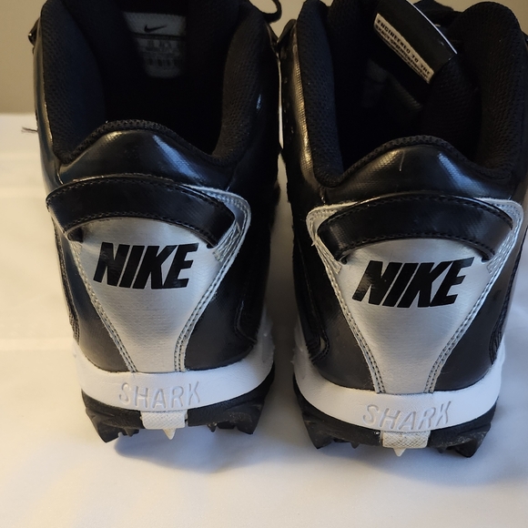 Nike Land Shark Legacy Football Cleats Men's Size 14 Black with White Trim EUC - Picture 6 of 14